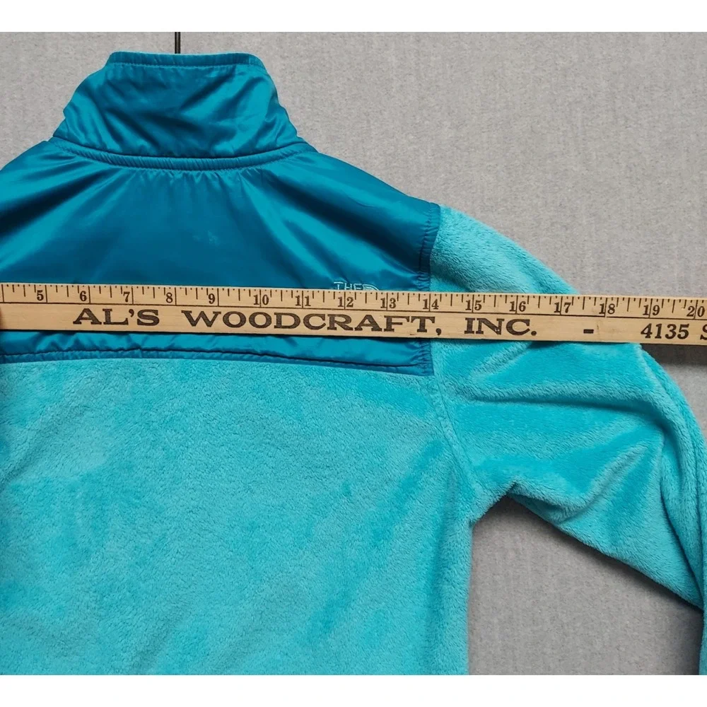 The North Face Jacket Girls 7/8 Fleece Zip Outdoor Turquoise Kids Activewear